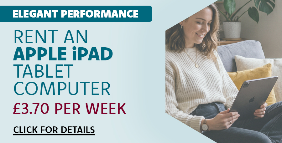 Rent an Apple iPad Tablet Computer from £3.70 per week