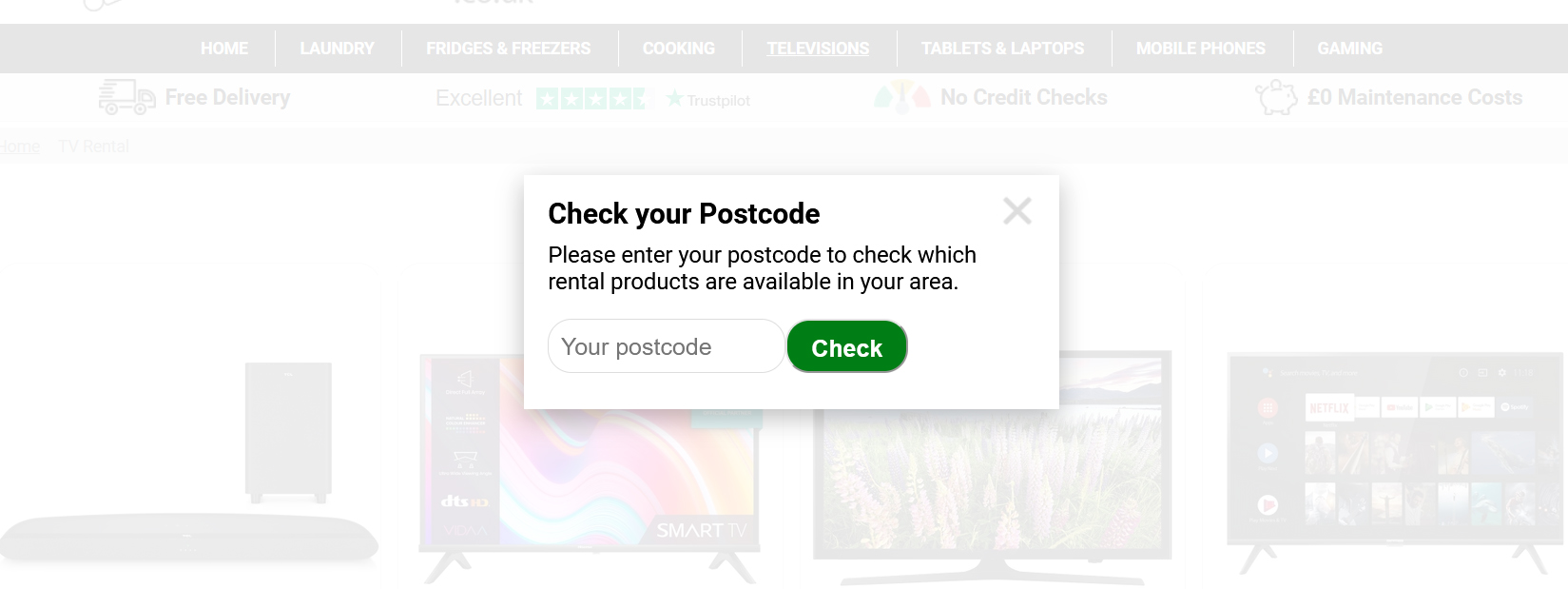Postcode Check Box (example)